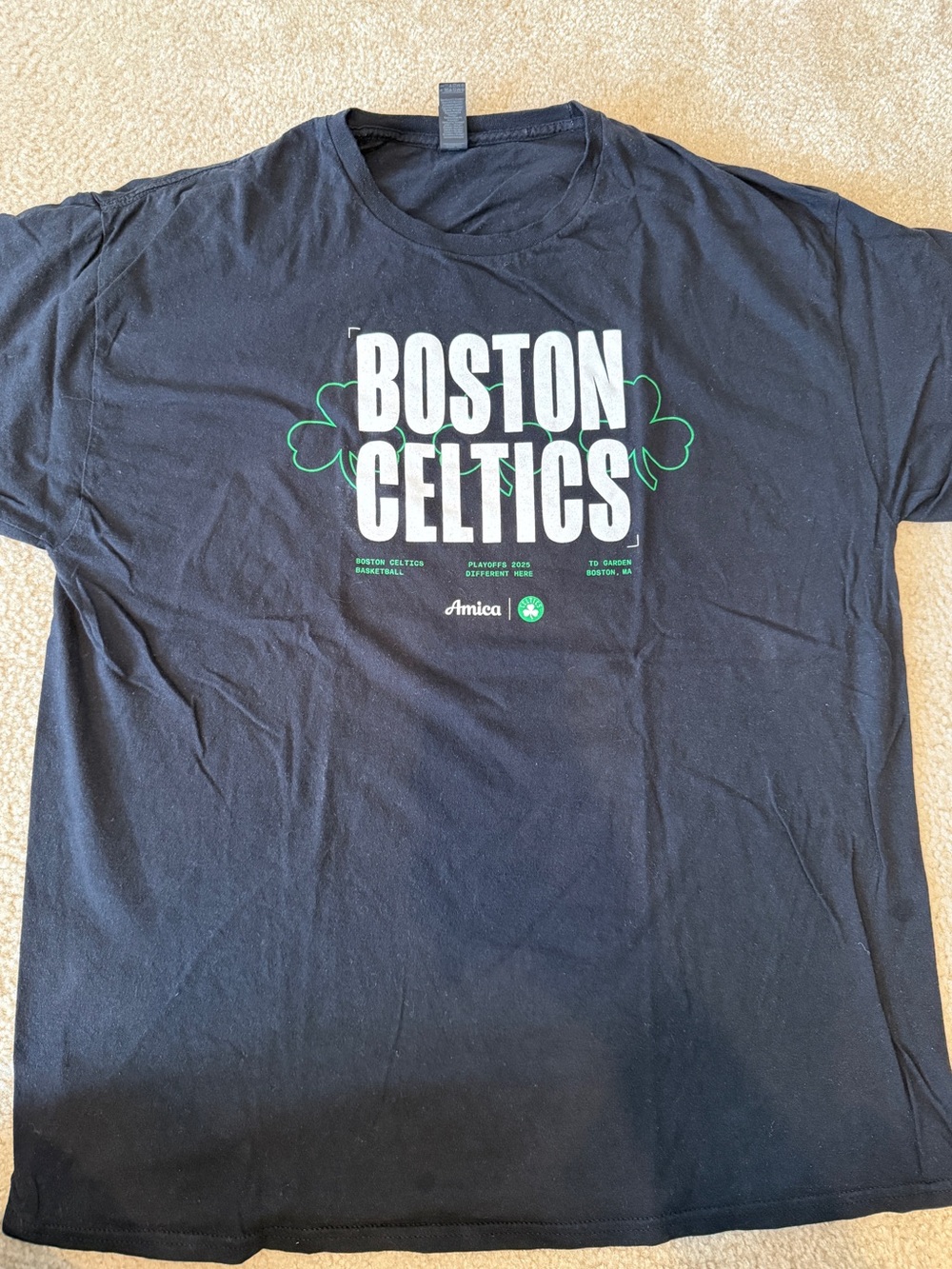 Boston Celtics Black Graphic T-Shirt
